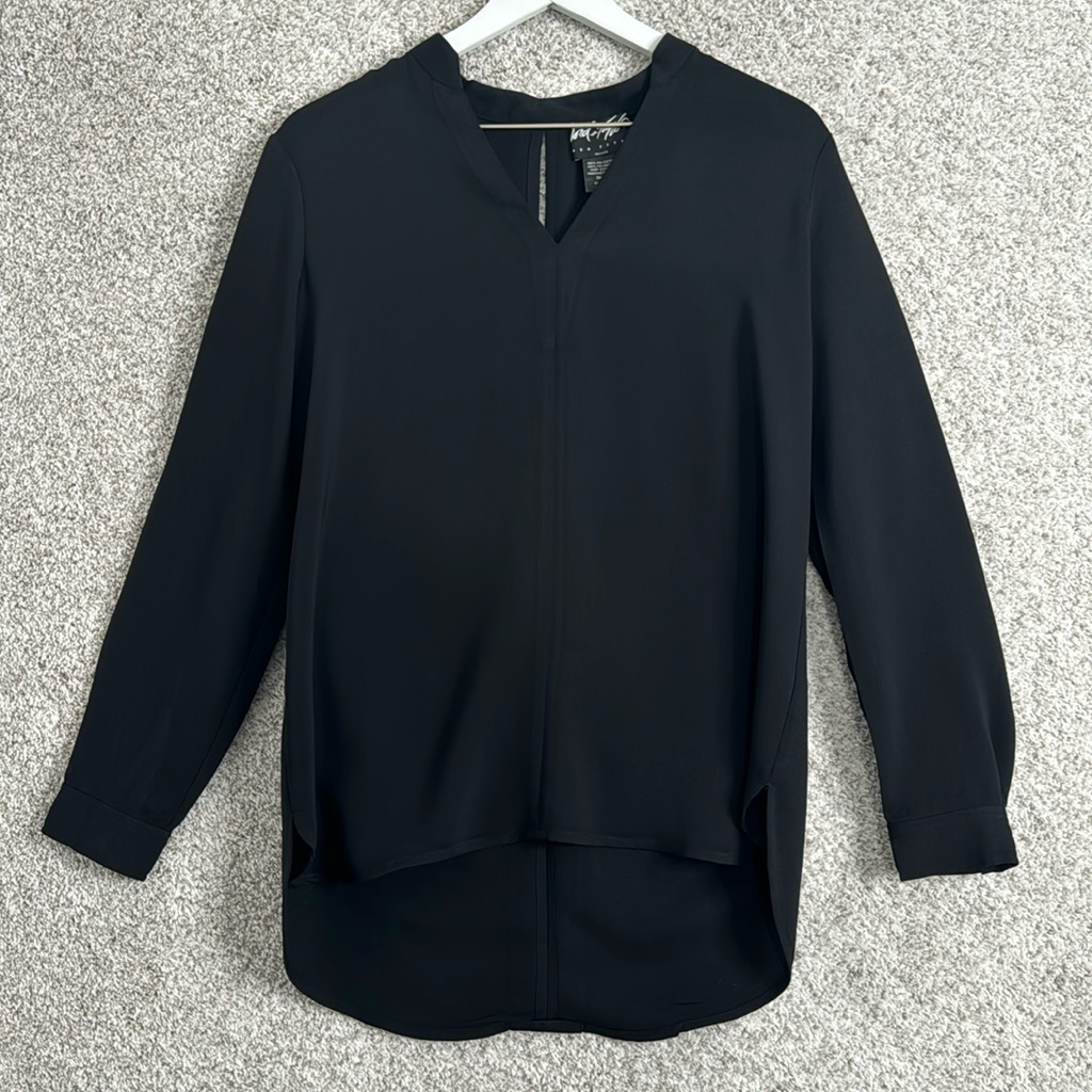 Lord & Taylor 424 Fifth Black Blouse - Pm